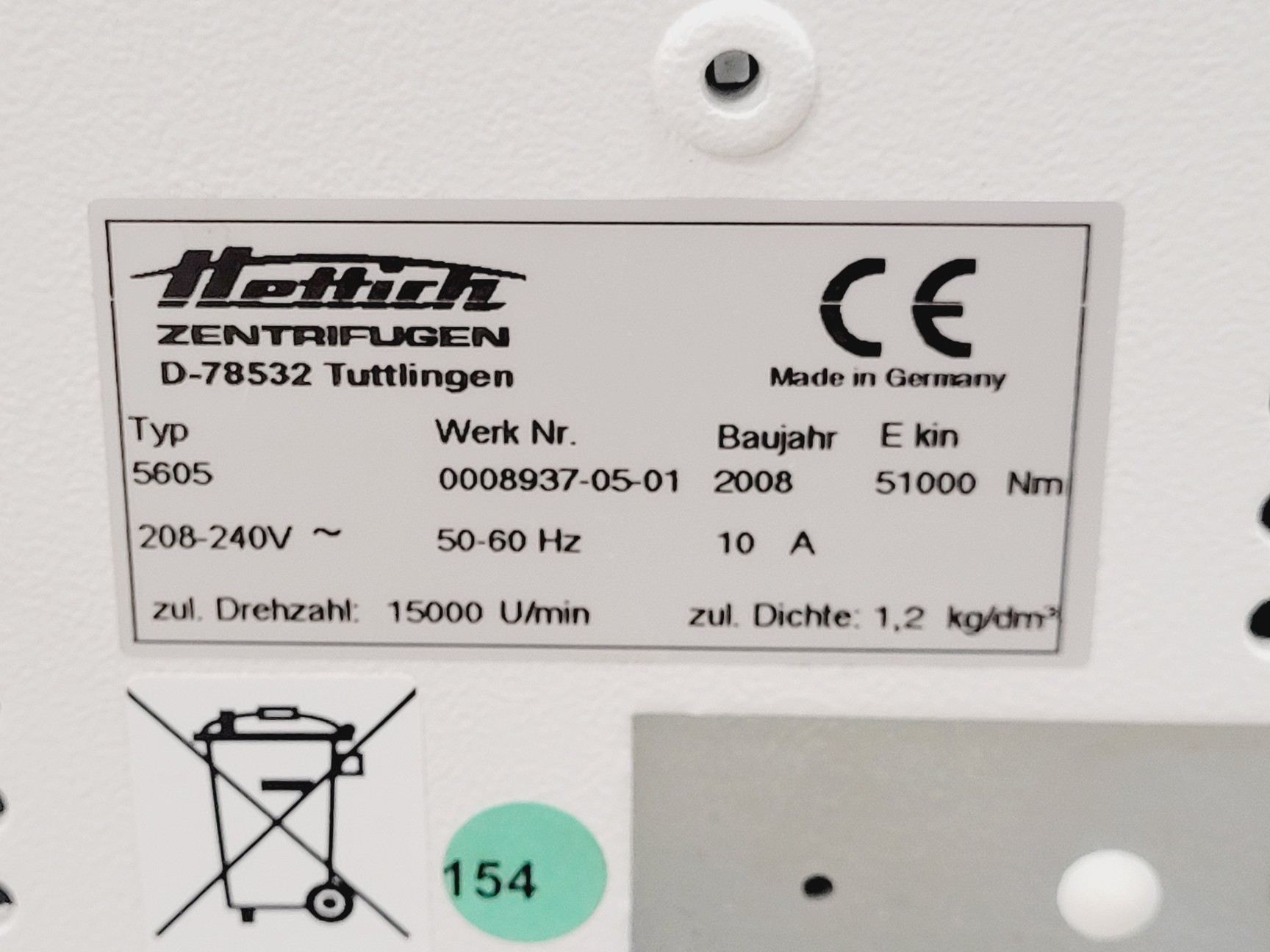Image of Hettich Rotanta 460R Centrifuge