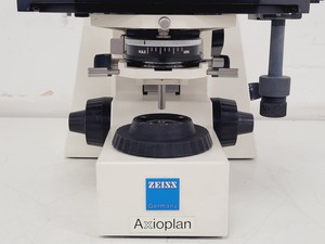 Thumbnail image of Carl Zeiss Axioplan Compound Microscope w/ 3 x Objectives 4x/10x/100x