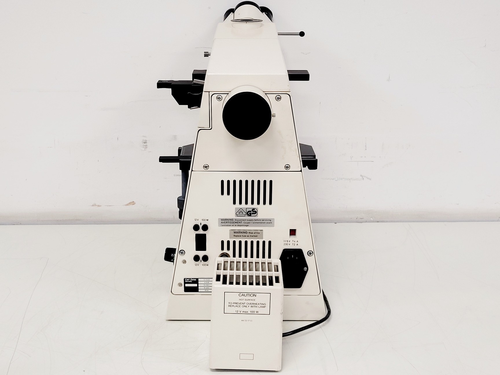 Image of Carl Zeiss Axioplan Compound Microscope w/ 3 x Objectives 4x/10x/100x