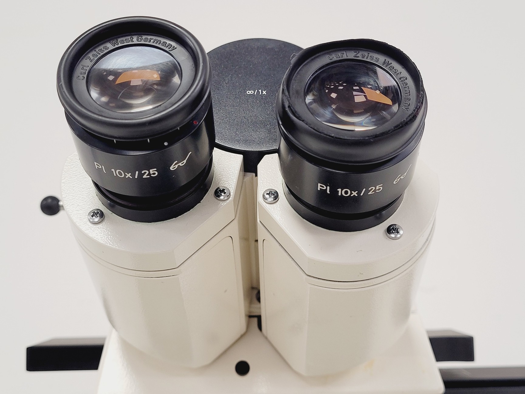 Image of Carl Zeiss Axioplan Compound Microscope w/ 3 x Objectives 4x/10x/100x