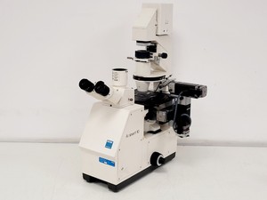 Image of Carl Zeiss Axiovert 10 Inverted Microscope w/ Plan-NEOFLUER 100X/1,30 Oil 44 40 