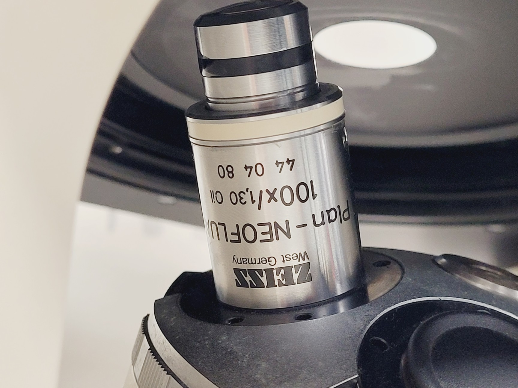 Image of Carl Zeiss Axiovert 10 Inverted Microscope w/ Plan-NEOFLUER 100X/1,30 Oil 44 40 