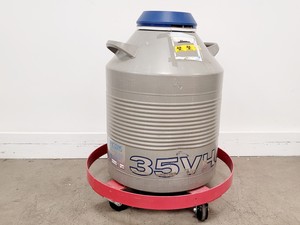 Image of Taylor-Wharton 35 VHC Liquid Nitrogen Dewar w/ Wheeled Base 