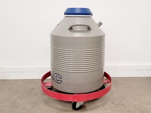 Thumbnail image of Taylor-Wharton 35 VHC Liquid Nitrogen Dewar w/ Wheeled Base 