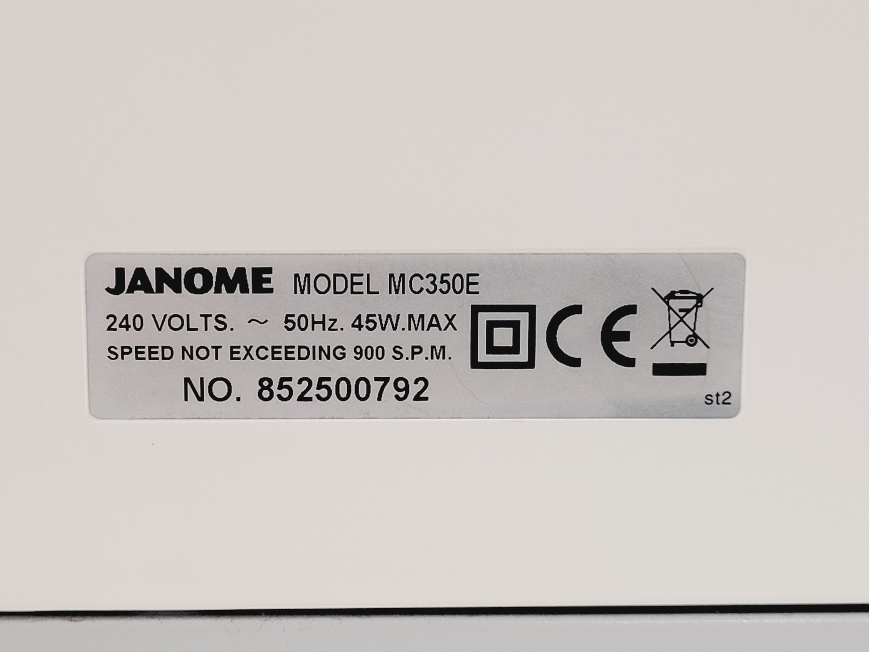 Image of Janome Memory Craft 350 Sewing/Embroidery Machine MC350E