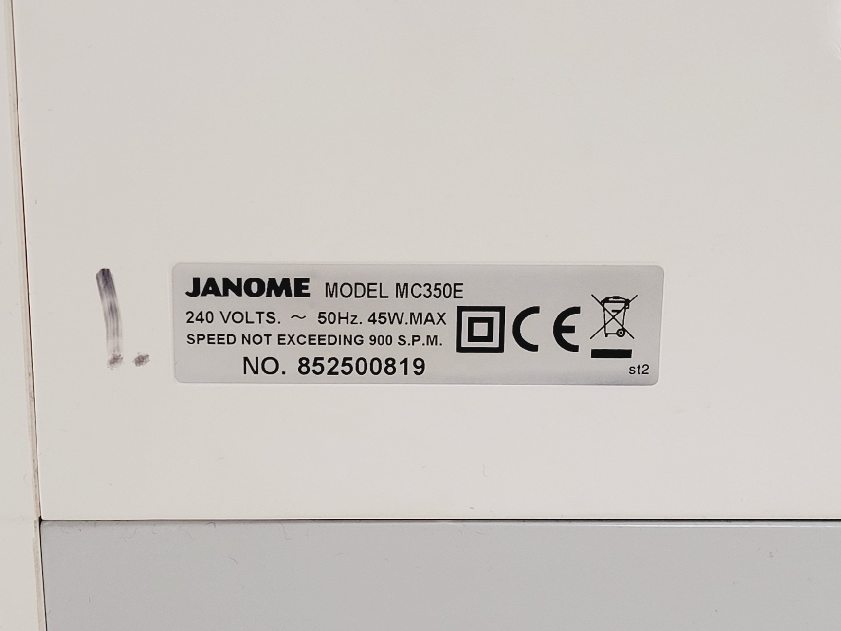 Image of Janome Memory Craft 350 Sewing/Embroidery Machine MC350E