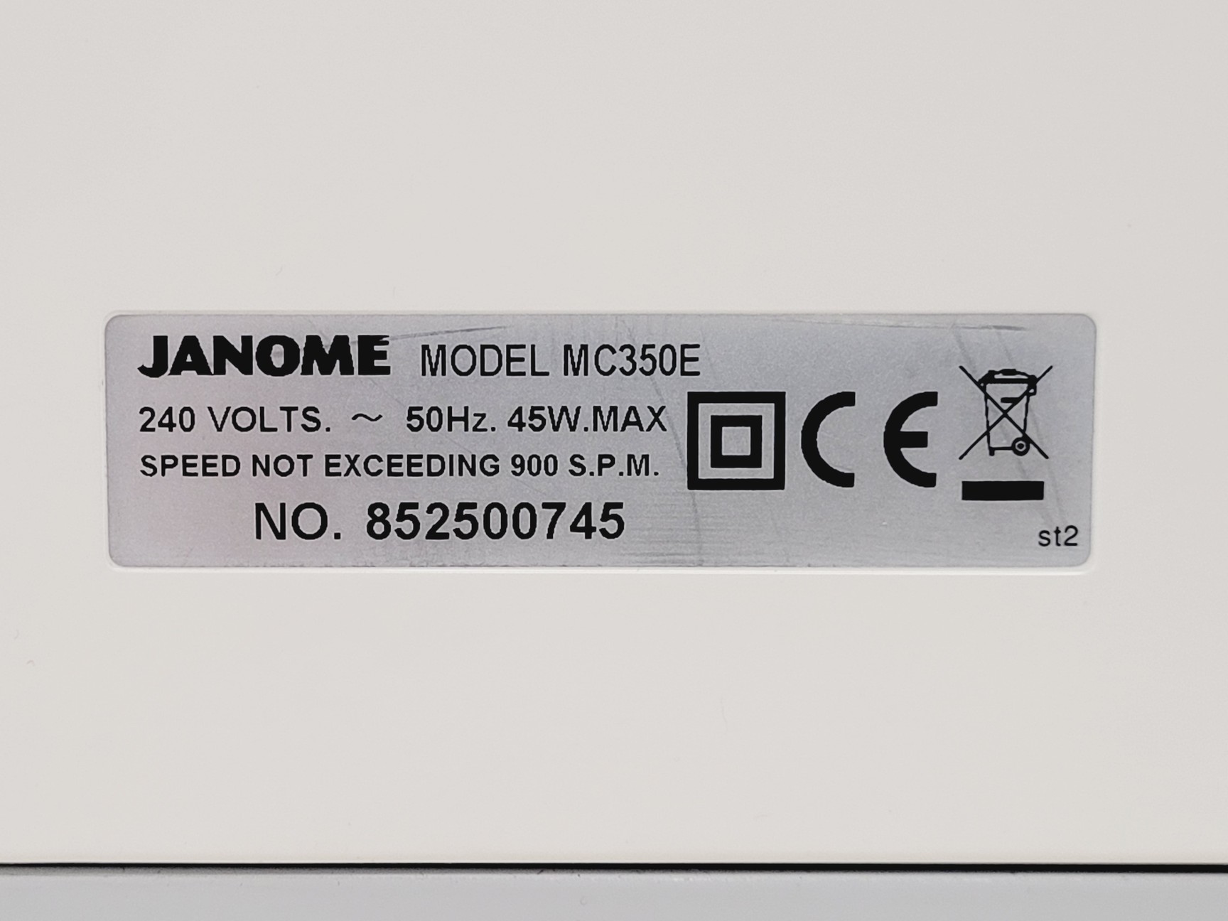 Image of Janome Memory Craft 350 Sewing/Embroidery Machine MC350E