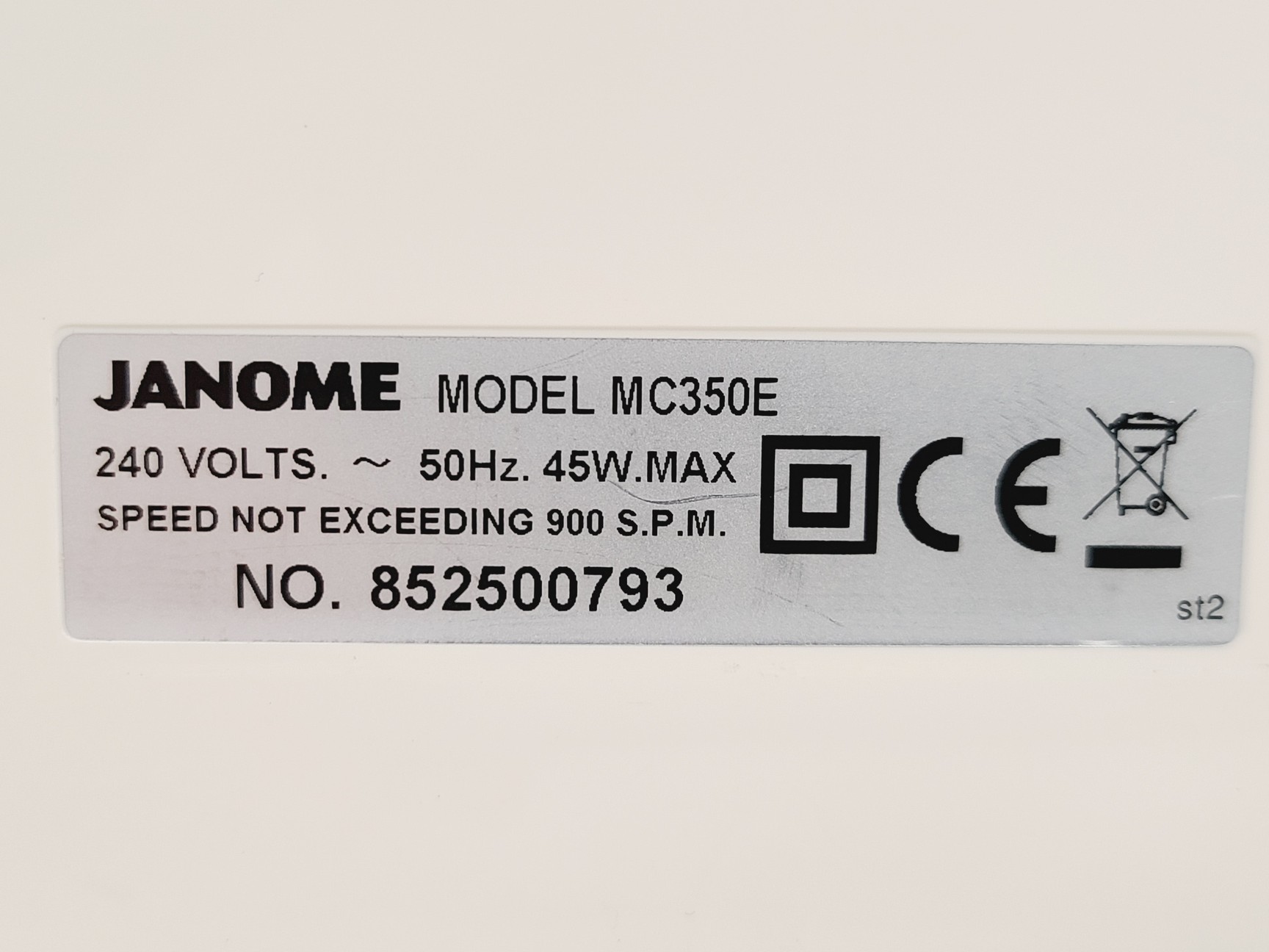 Image of Janome Memory Craft 350 Sewing/Embroidery Machine MC350E