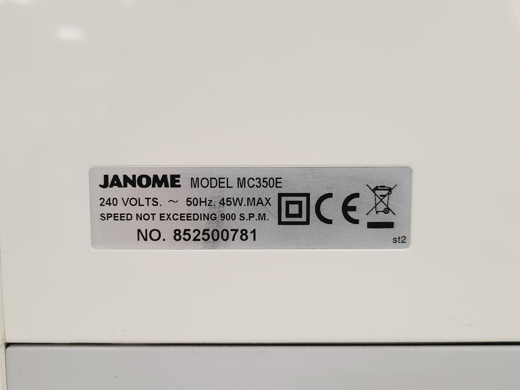 Image of Janome Memory Craft 350 Sewing/Embroidery Machine MC350E