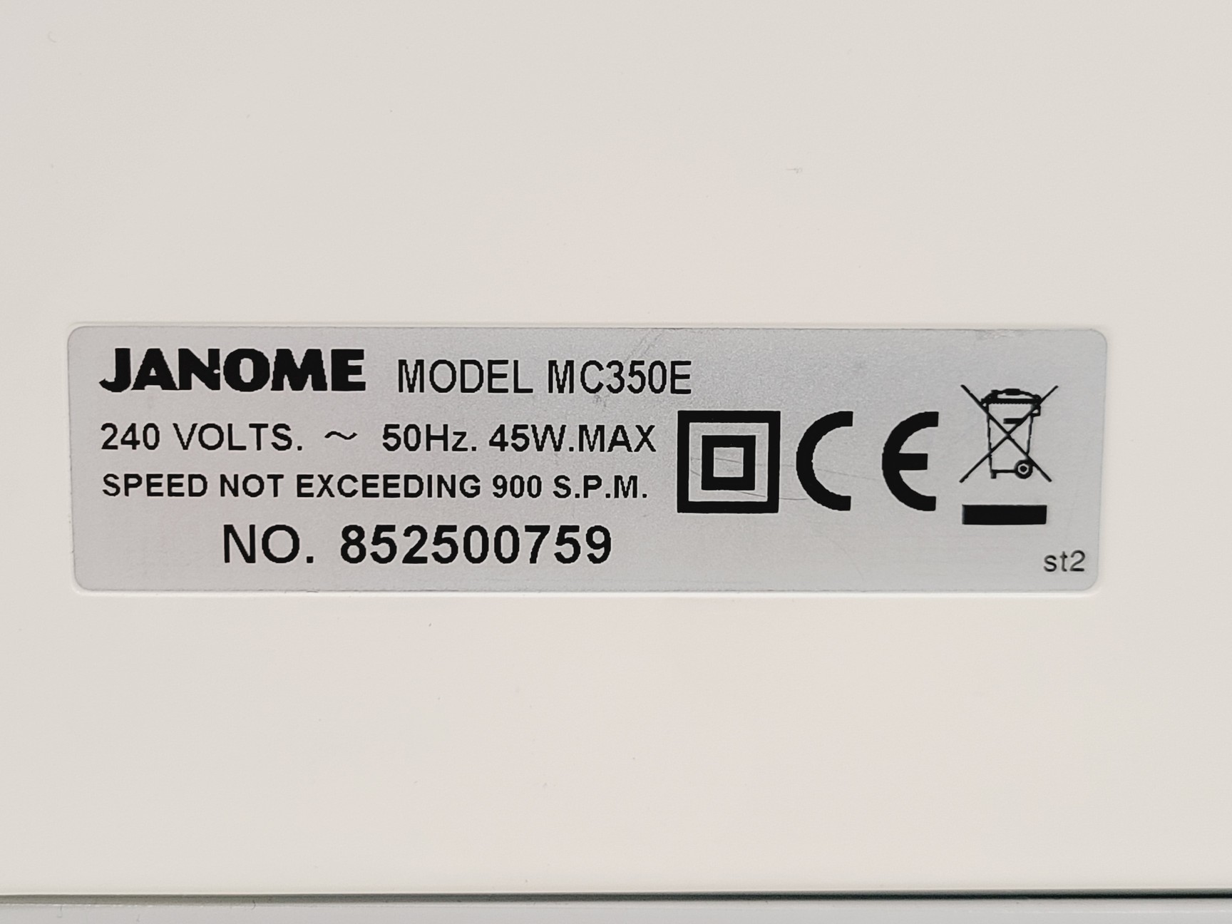 Image of Janome Memory Craft 350 Sewing/Embroidery Machine MC350E
