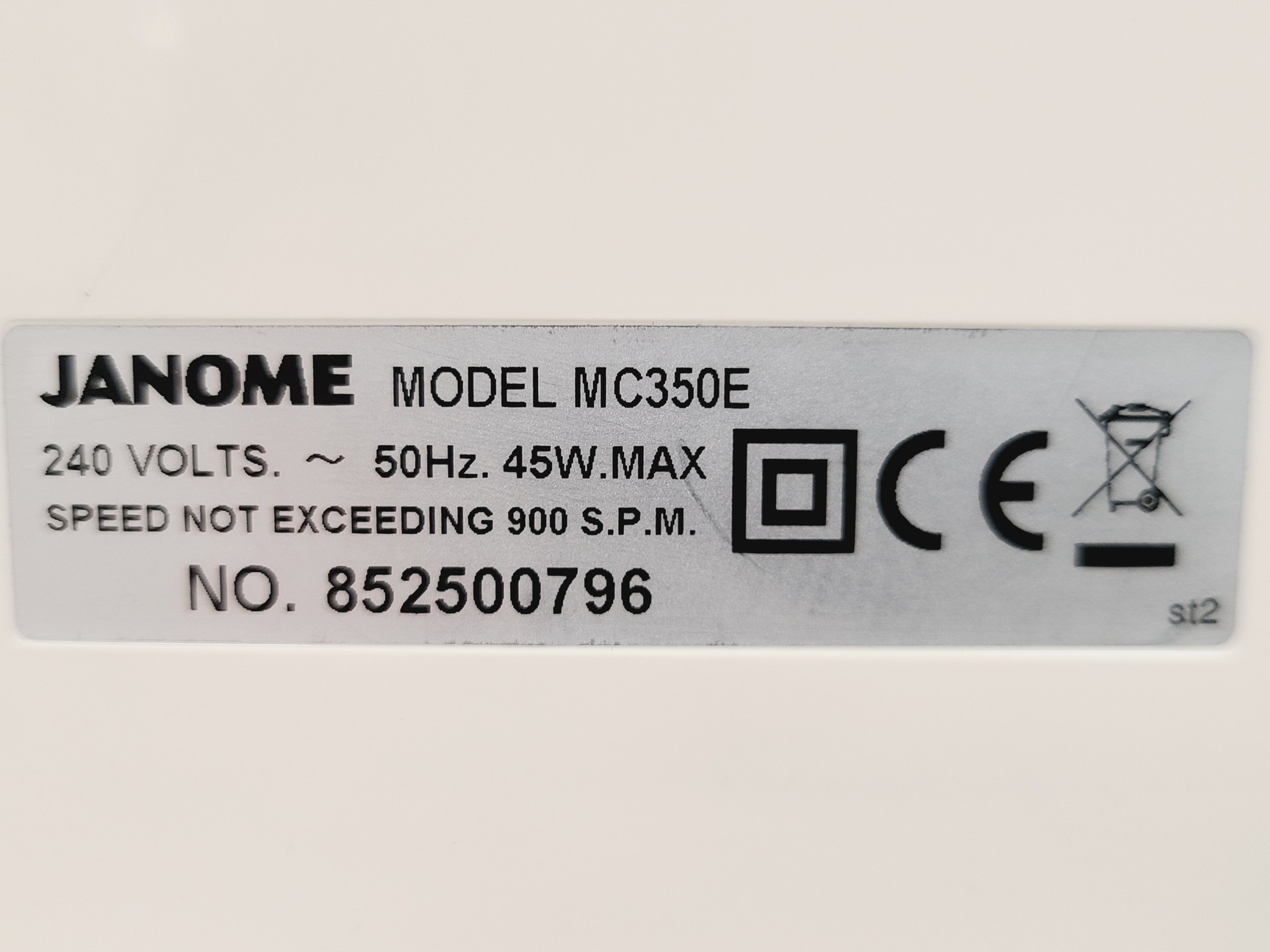 Image of Janome Memory Craft 350 Sewing/Embroidery Machine MC350E