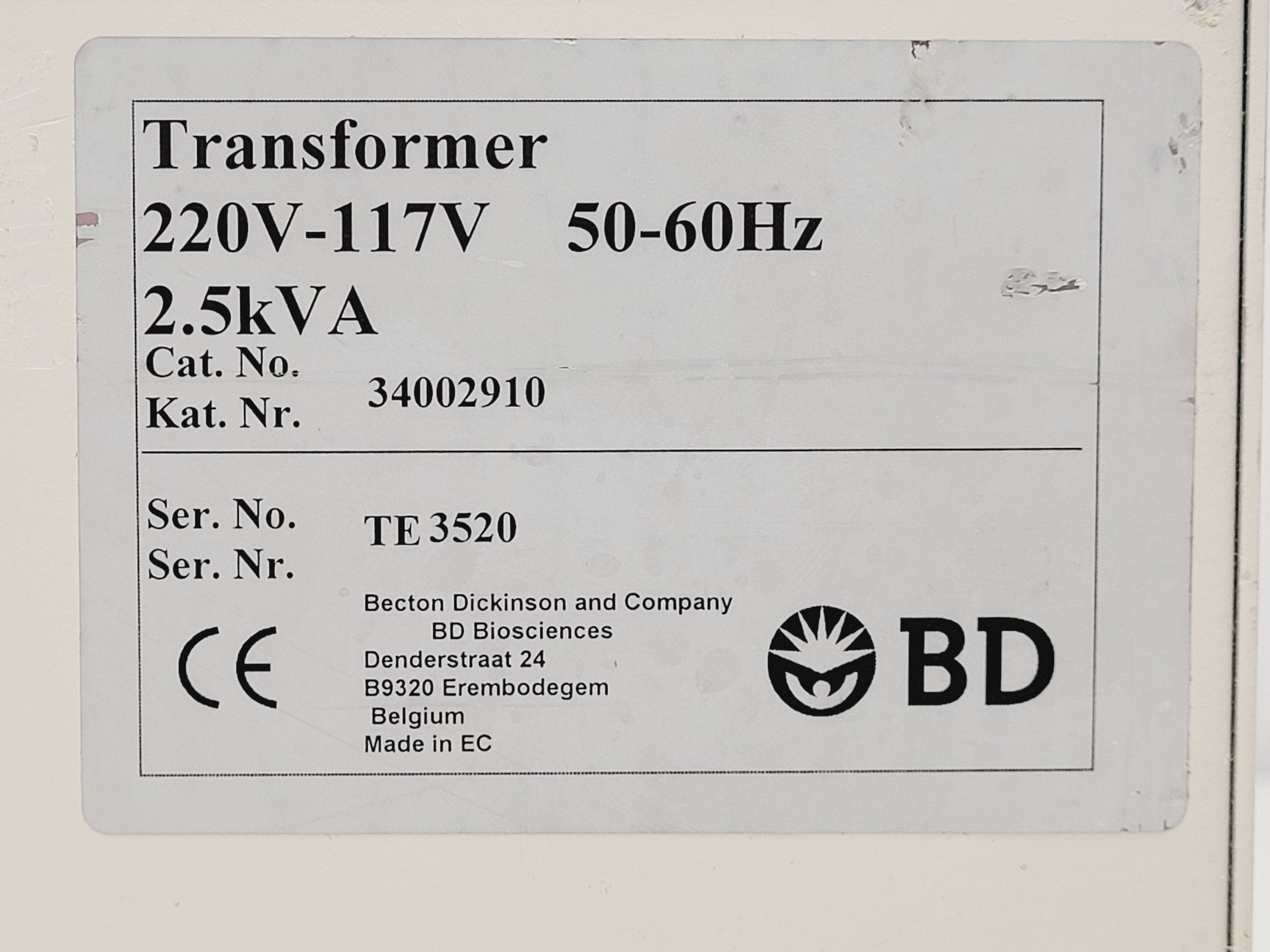 Image of BD FACSCalibur Flow Cytometer w/ HTS High Throughput Sampler & Transformer Lab