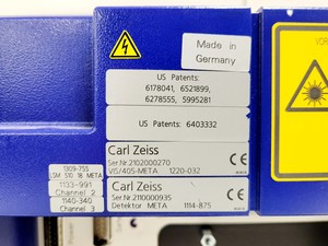 Thumbnail image of Carl Zeiss LSM510 18 META/VIS/405-META/Detektor META Class 3B Laser Lab