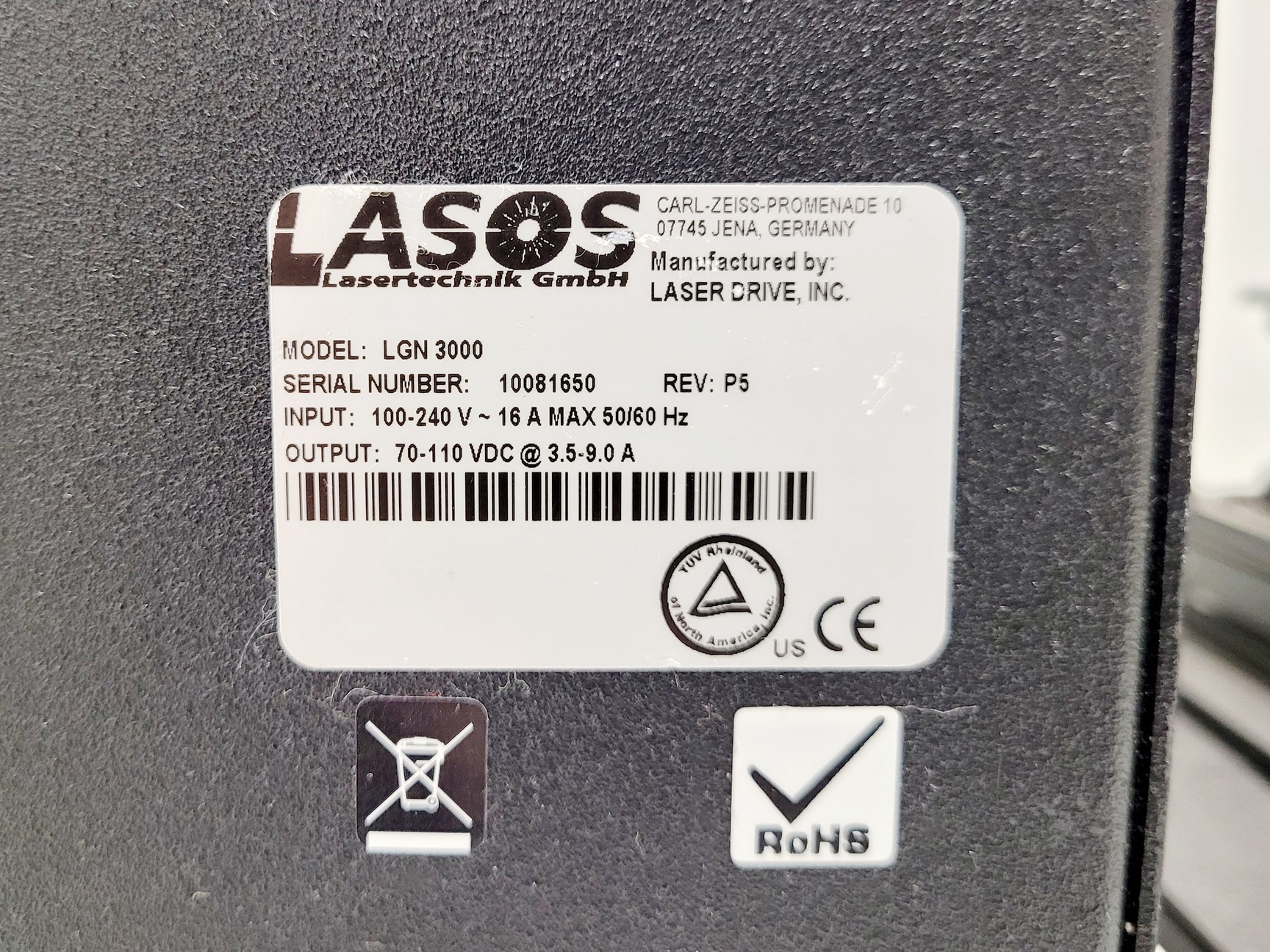 Image of Zeiss LSM 5 Exciter Laser Module 5mW 543nm, 5mW 633nm, 500mW 450nm Lab