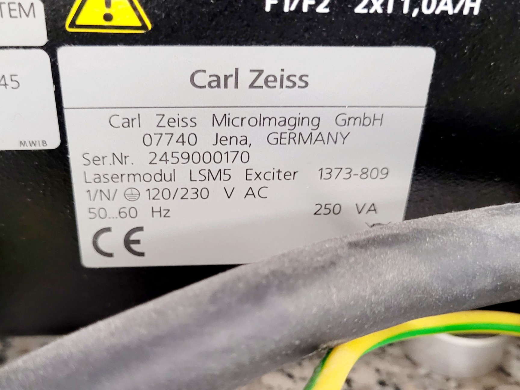 Image of Zeiss LSM 5 Exciter Laser Module 5mW 543nm, 5mW 633nm, 500mW 450nm Lab