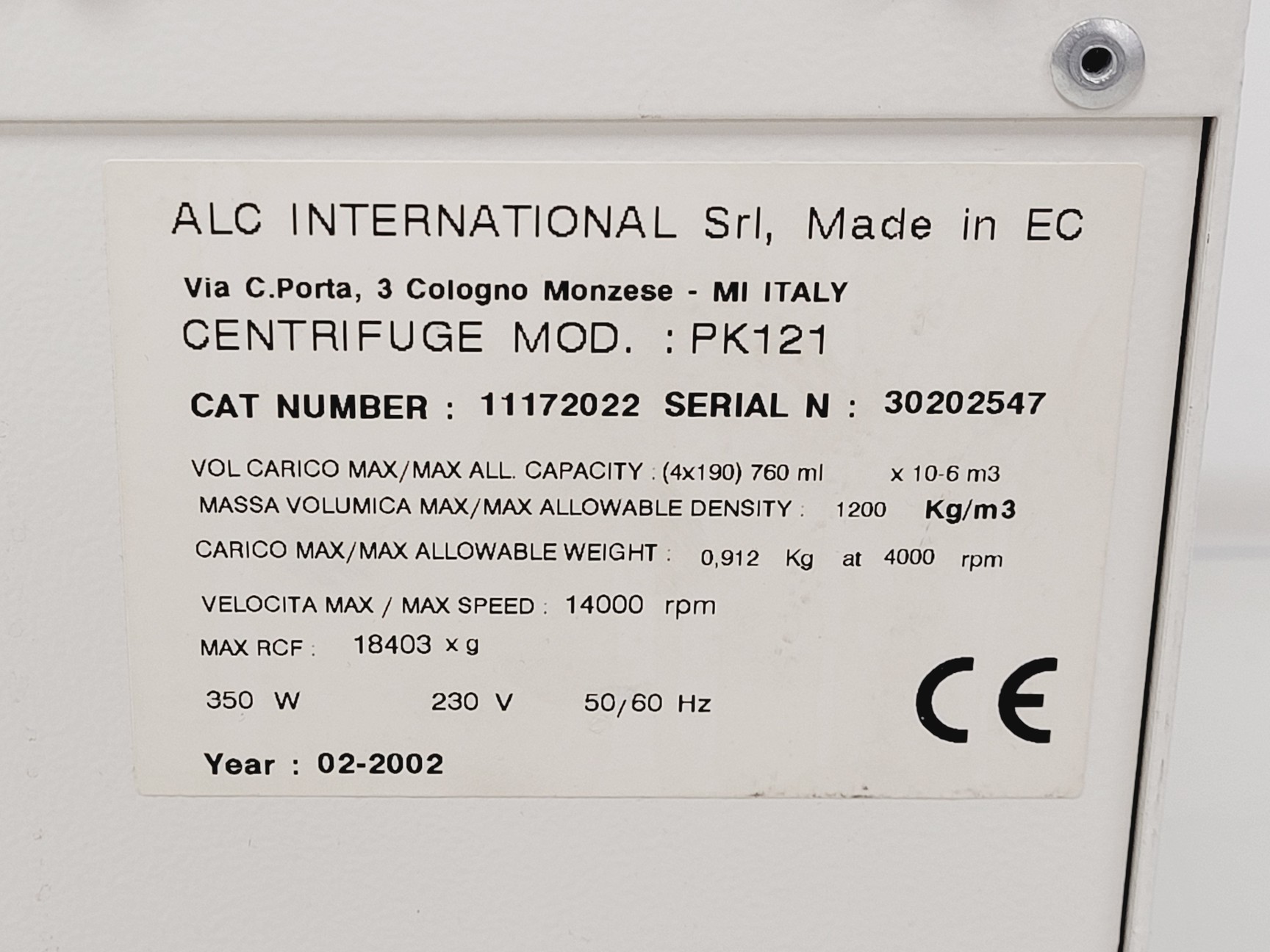 Image of ALC PK121 Multispeed Centrifuge w/ T515 Rotor 4300RPM Lab