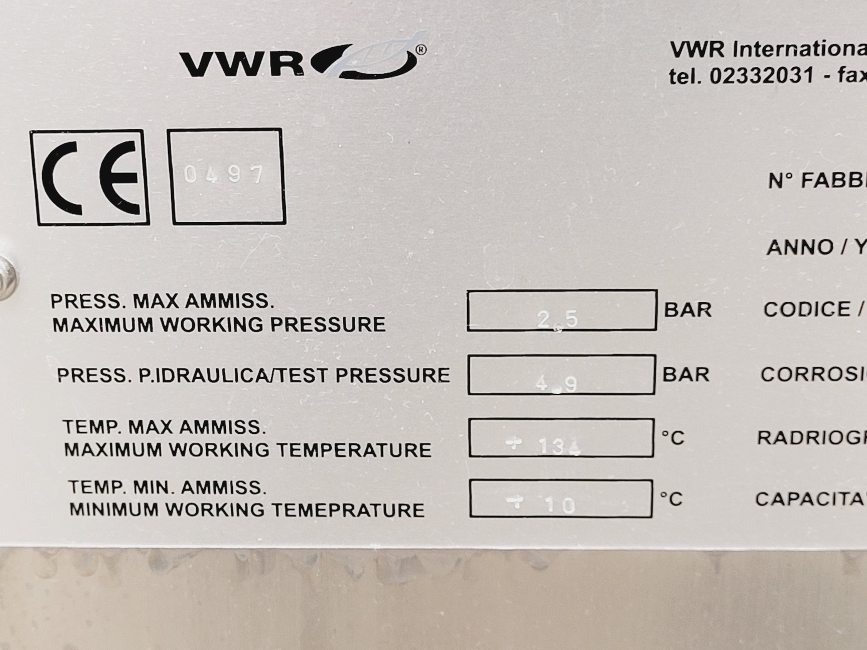 Image of VWR VAPOUR-Line eco Autoclave