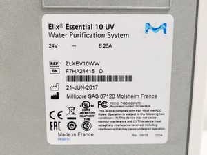 Thumbnail image of Millipore Elix Essential 10 UV Water Purification System w/ 60 Litre Tank Lab