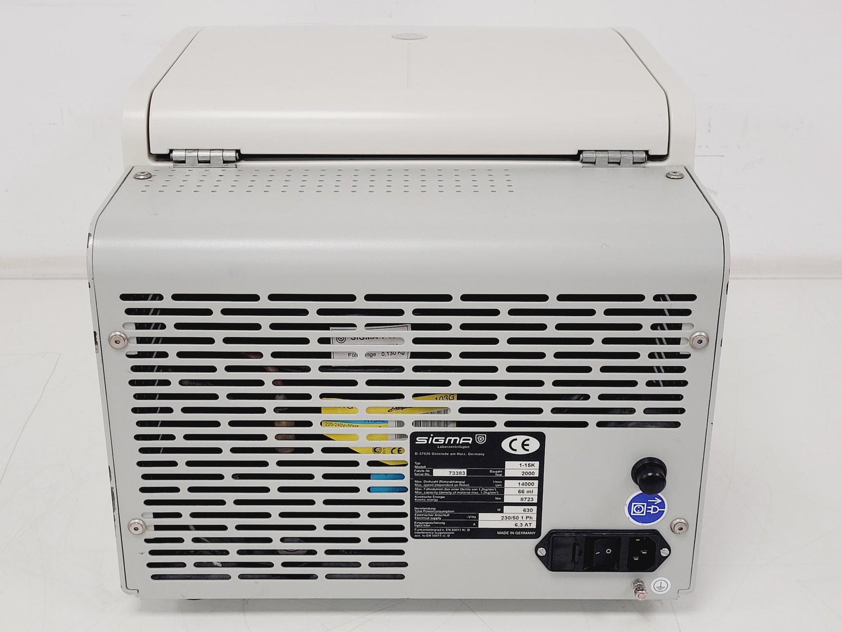 Image of Sigma 1-15K Refrigerated Benchtop Centrifuge