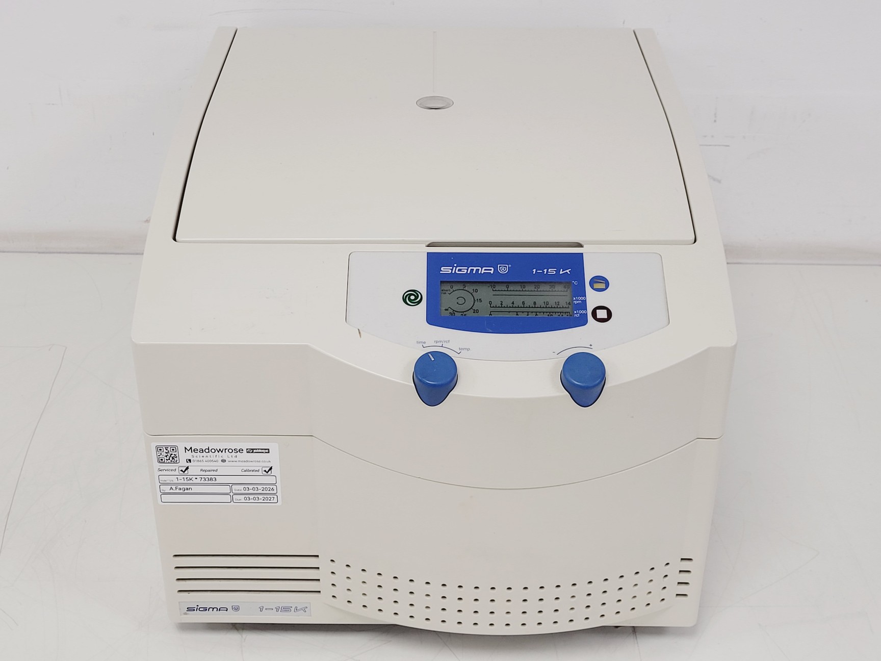 Image of Sigma 1-15K Refrigerated Benchtop Centrifuge
