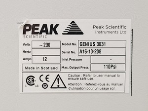 Thumbnail image of PEAK Scientific Genius 3031 Nitrogen Generator (2016) Lab