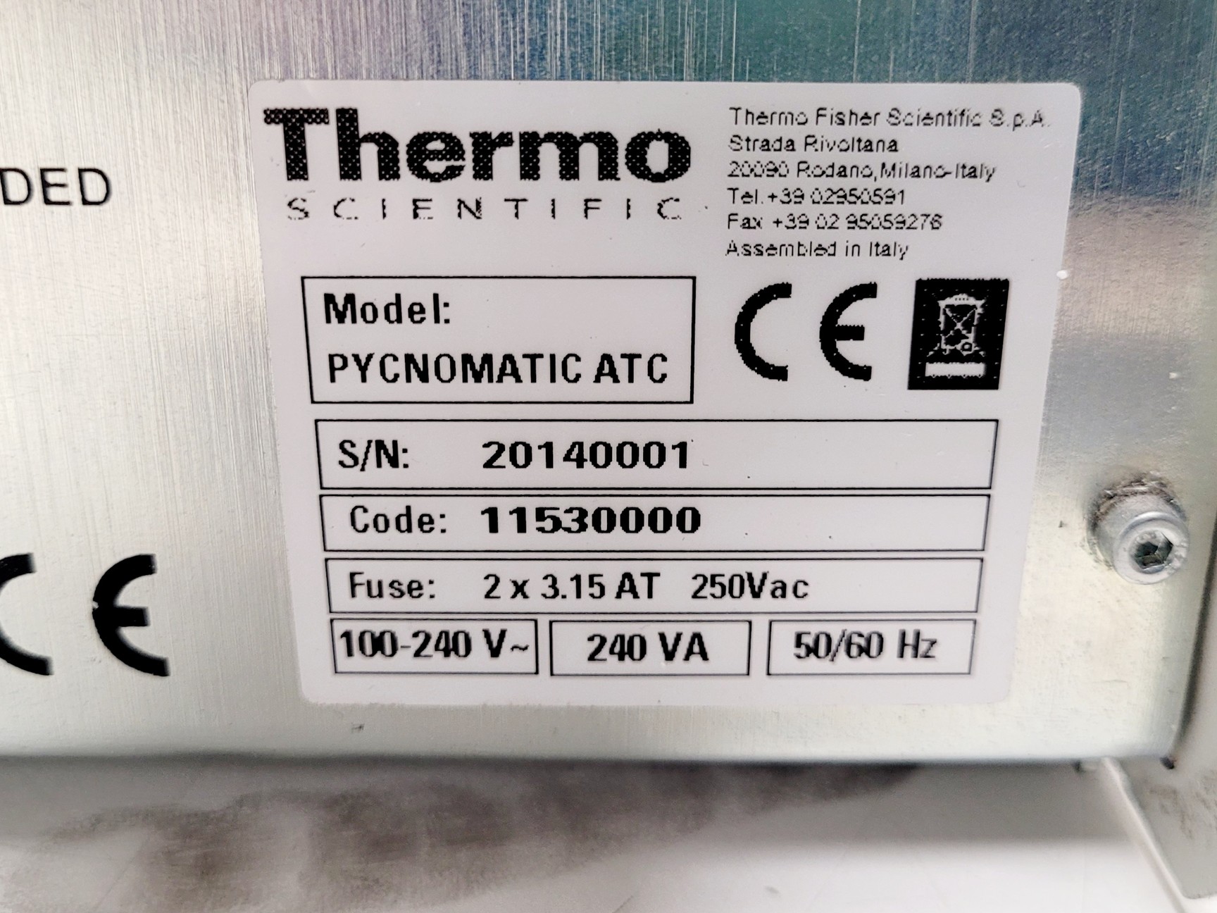 Image of Thermo Scientific Pycnomatic ATC Pycnometer w/ Calibration Kit Lab
