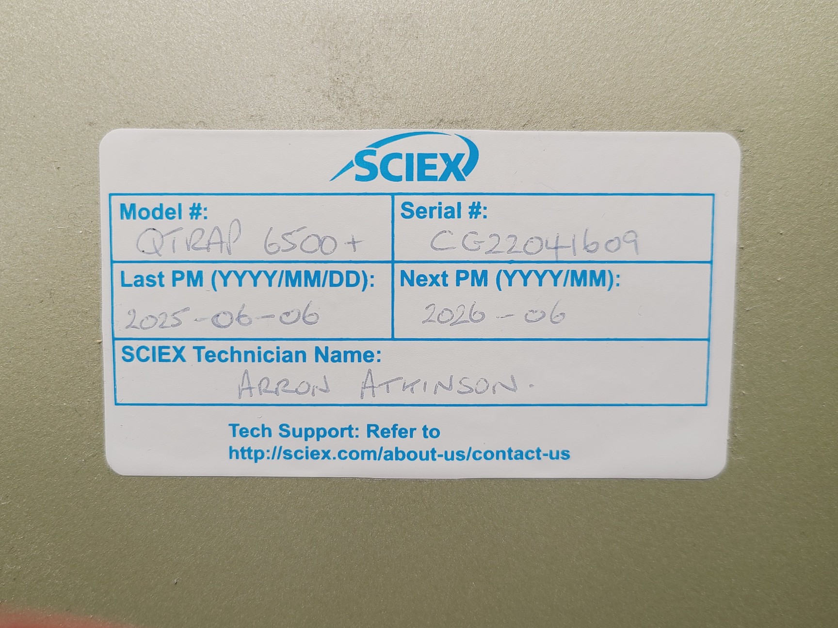 Image of Sciex QTRAP 6500+ LC-MS System w/ PEAK MS Table-1B Mass Spectrometry Lab