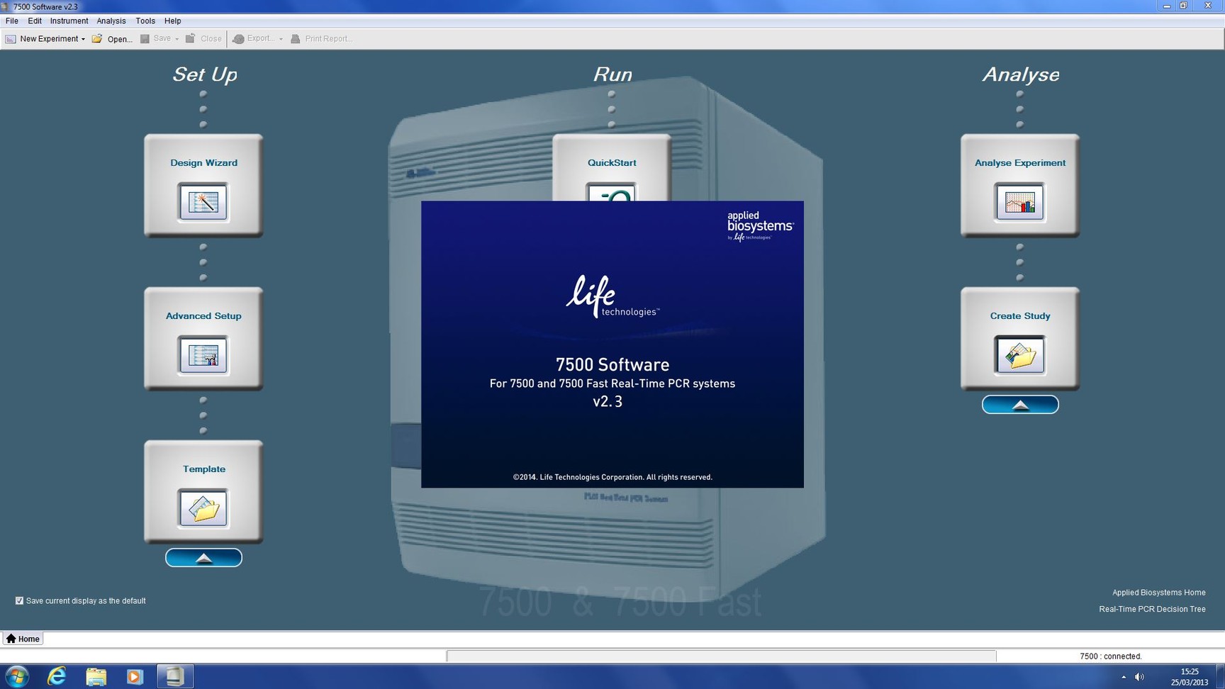 Image of Applied Biosystems 7500 Real-Time PCR System w/ PC & Software Lab