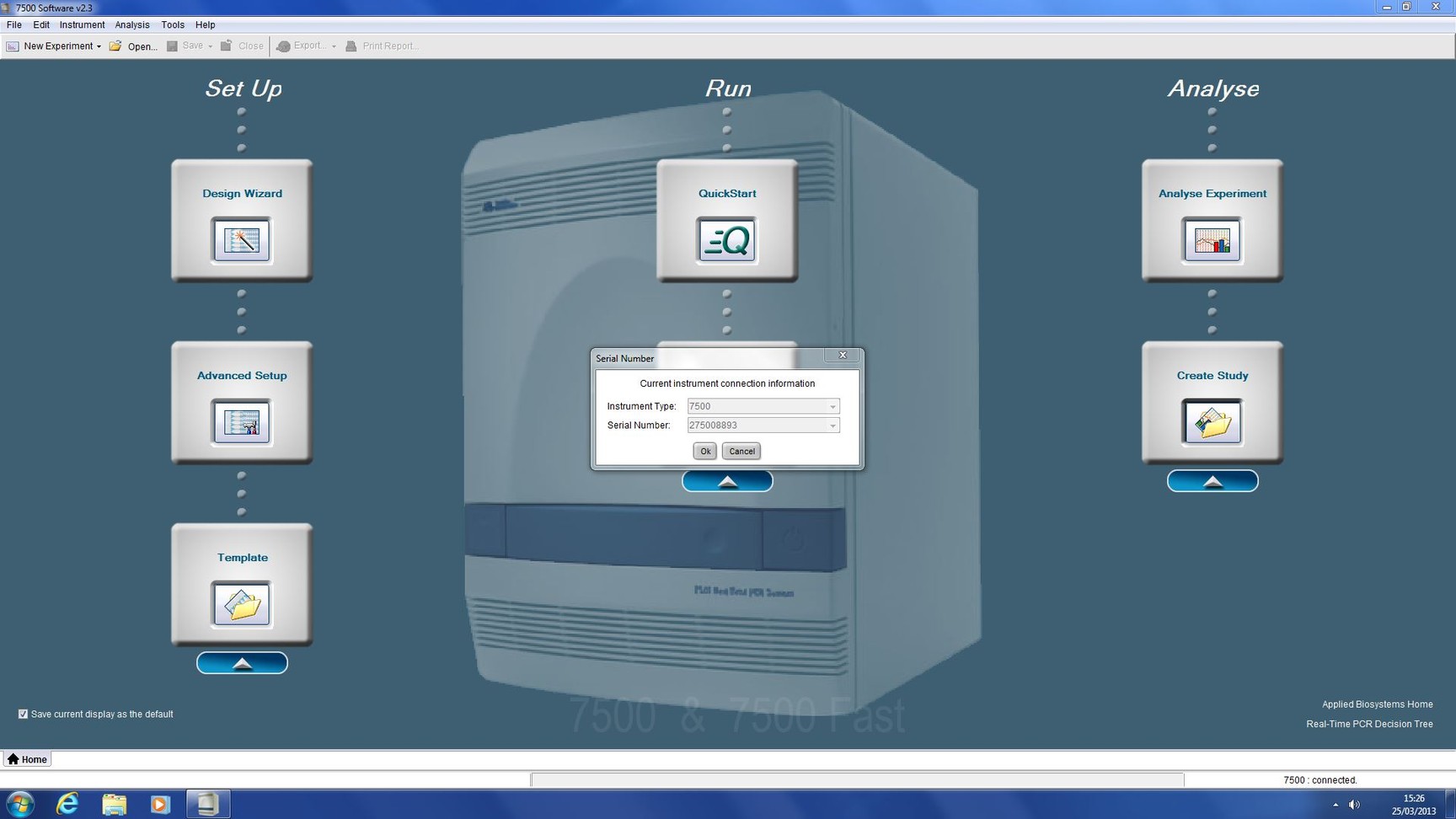 Image of Applied Biosystems 7500 Real-Time PCR System w/ PC & Software Lab