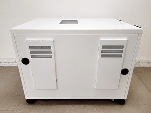 Thumbnail image of White Metal Laboratory Cupboard/Cabinet on Wheels