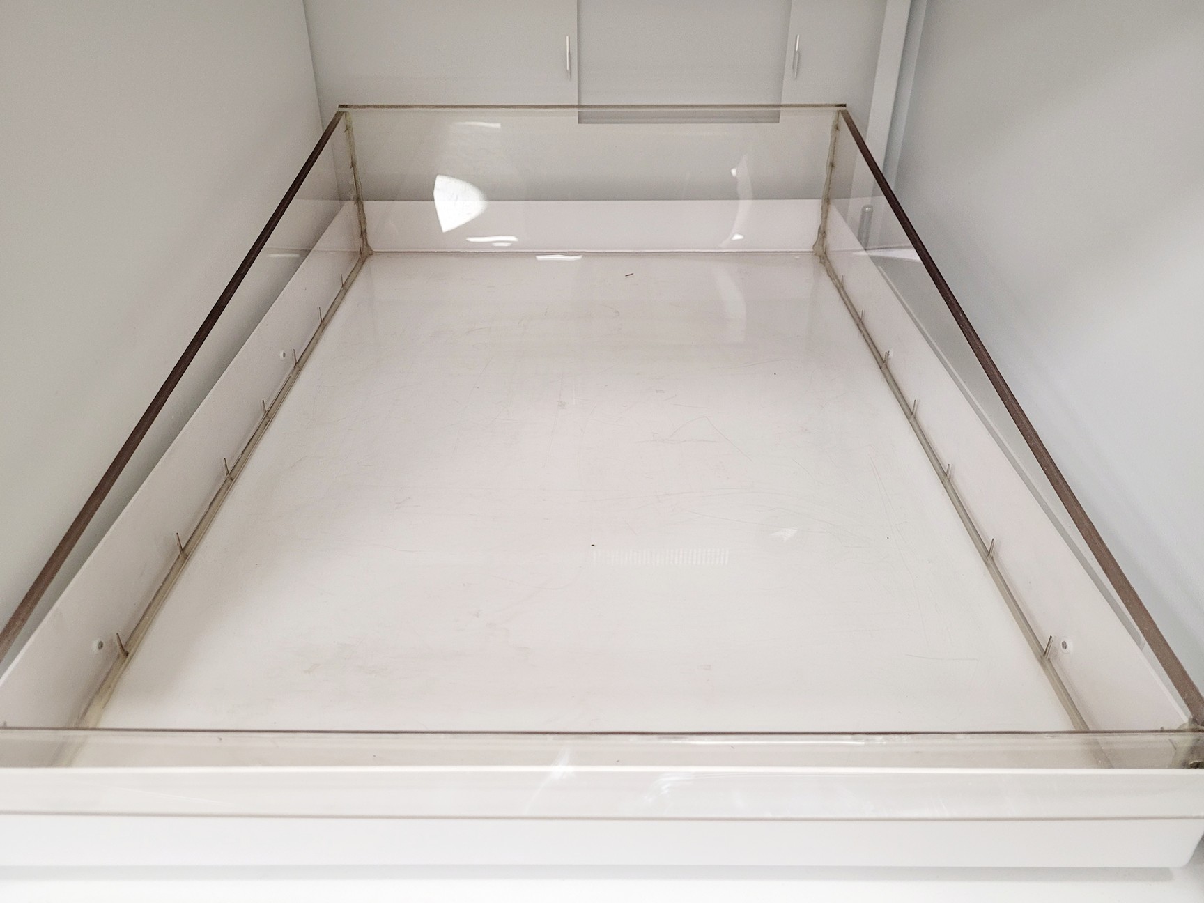 Image of White Metal Laboratory Cupboard/Cabinet on Wheels