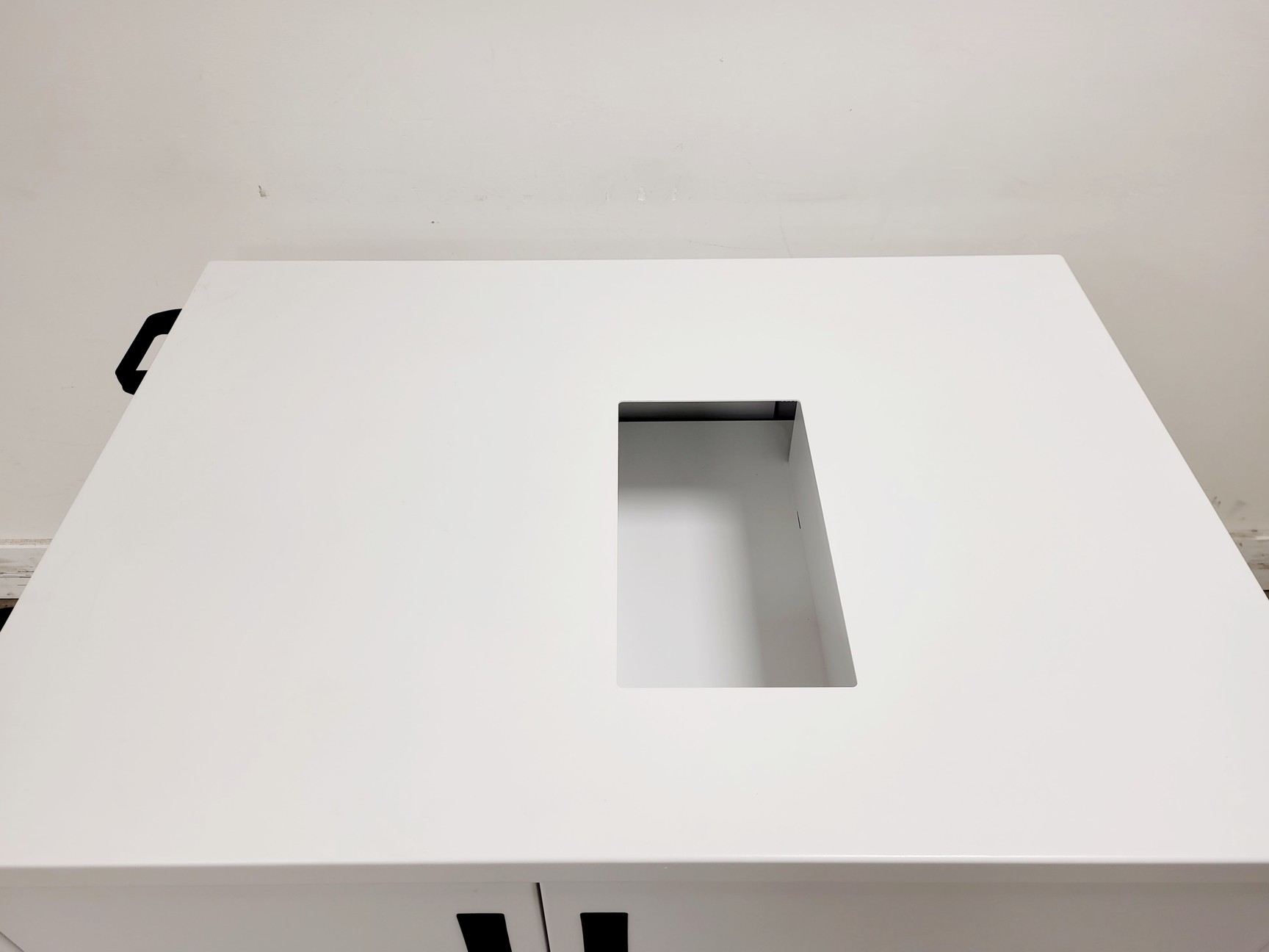 Image of White Metal Laboratory Cupboard/Cabinet on Wheels