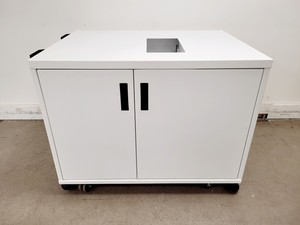 Thumbnail image of White Metal Laboratory Cupboard/Cabinet on Wheels