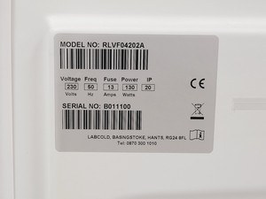 Thumbnail image of Labcold Sparkfree Lab Freezer Model RLVF04202A