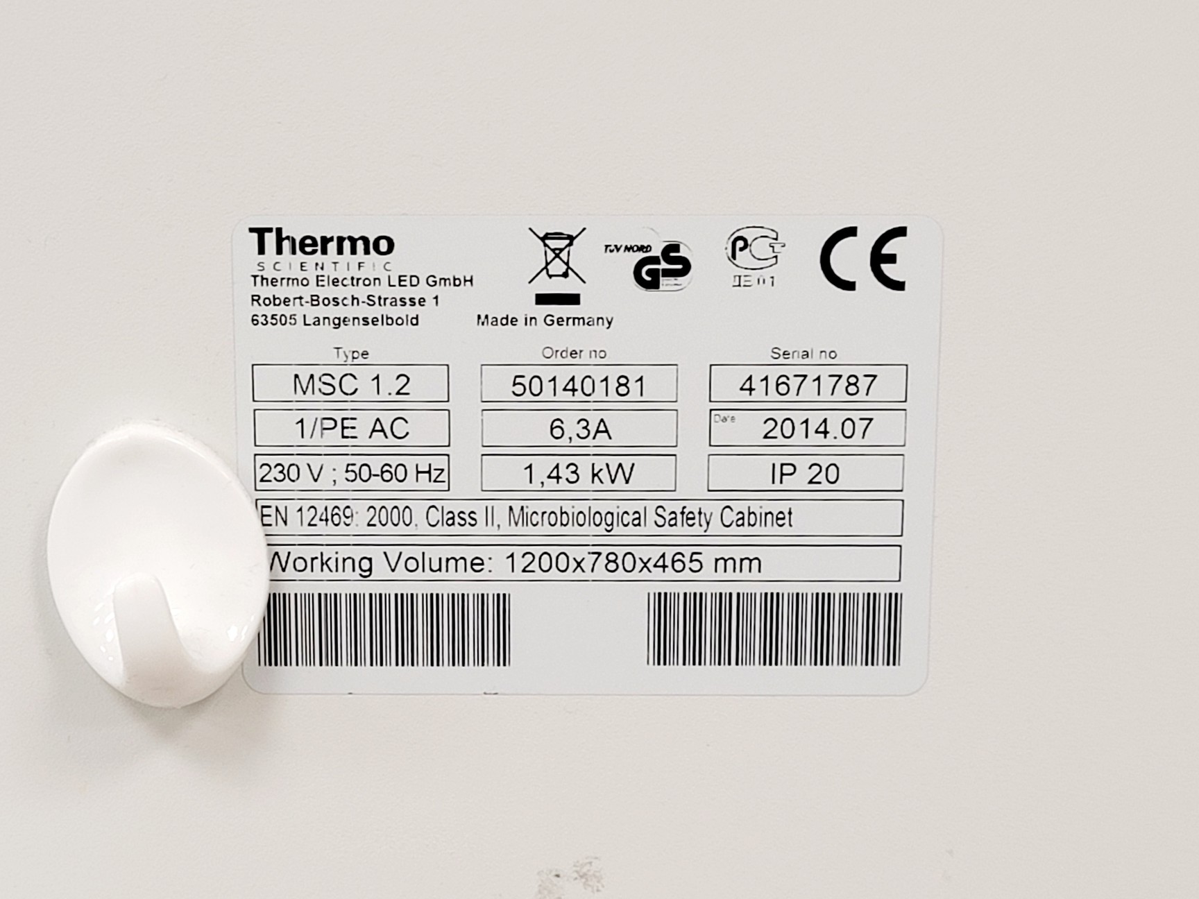 Image of Thermo Scientific MSC-Advantage MSC 1.2 Class 2 Microbiological Safety Cabinet 