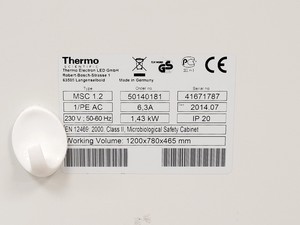 Thumbnail image of Thermo Scientific MSC-Advantage MSC 1.2 Class 2 Microbiological Safety Cabinet 