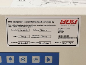 Thumbnail image of Thermo Scientific MSC-Advantage MSC 1.2 Class 2 Microbiological Safety Cabinet 