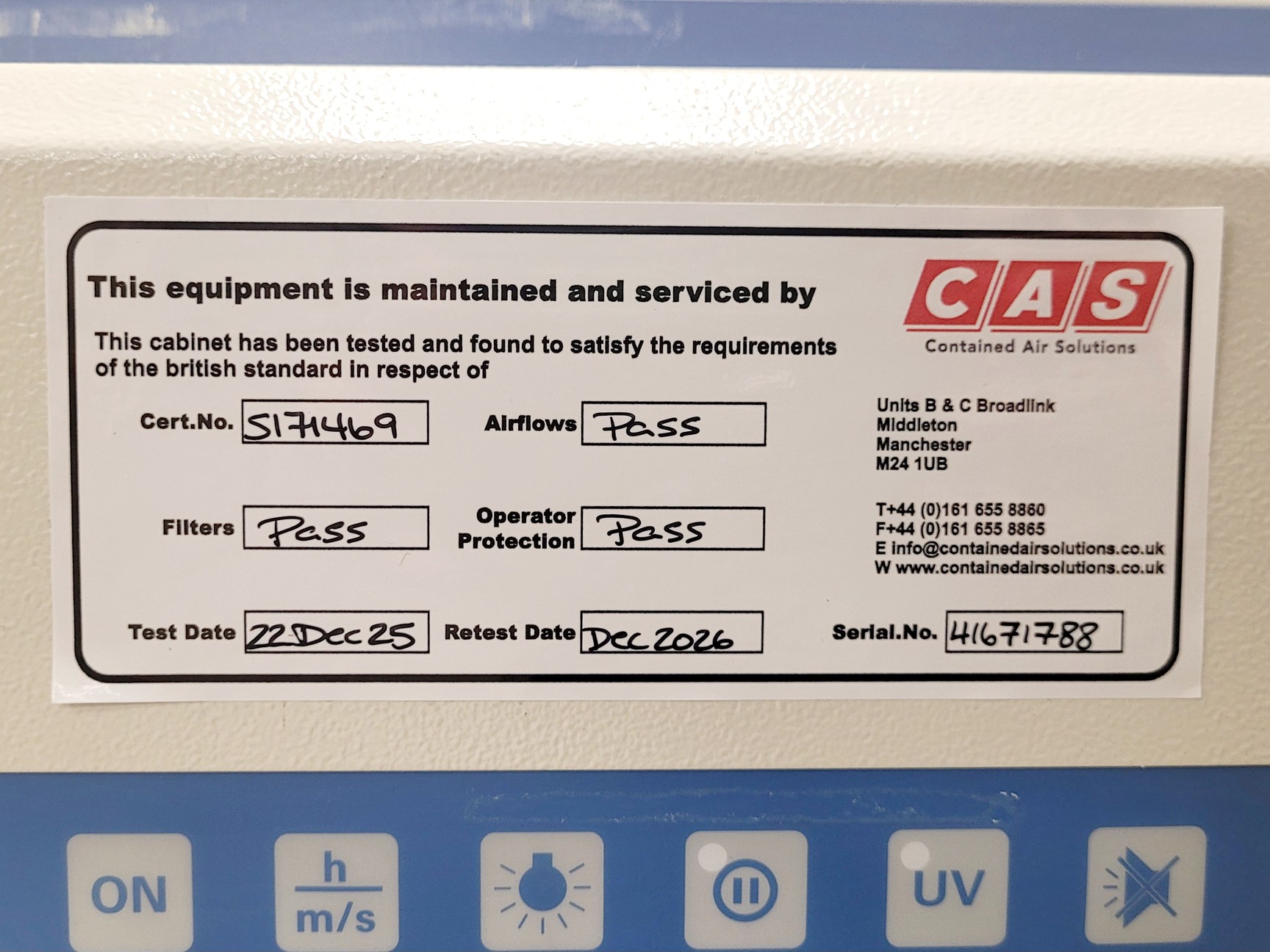 Image of Thermo Scientific MSC-Advantage MSC 1.2 Class 2 Microbiological Safety Cabinet