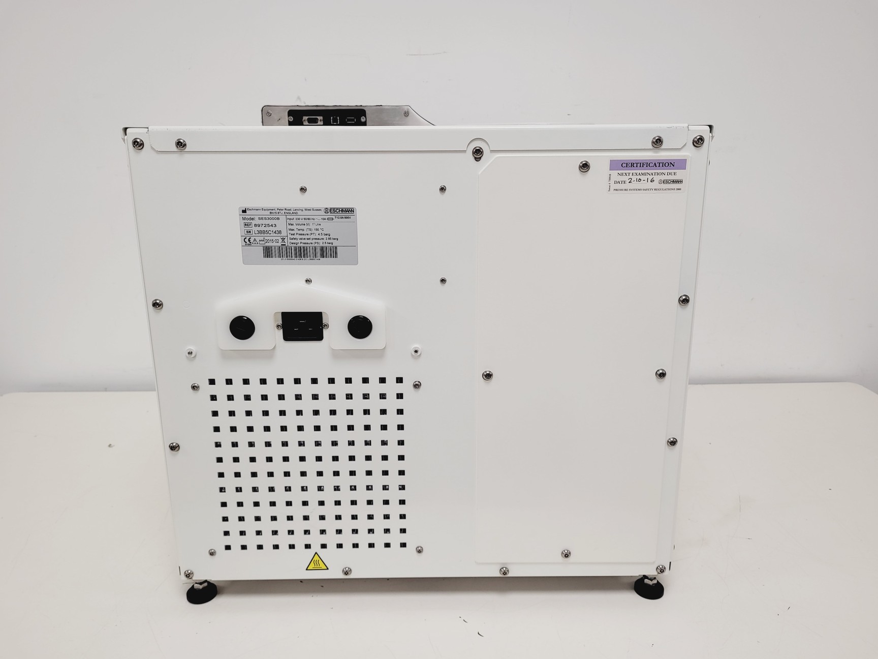 Image of Eschmann Little Sister SES 3000B Vacuum Autoclave Lab