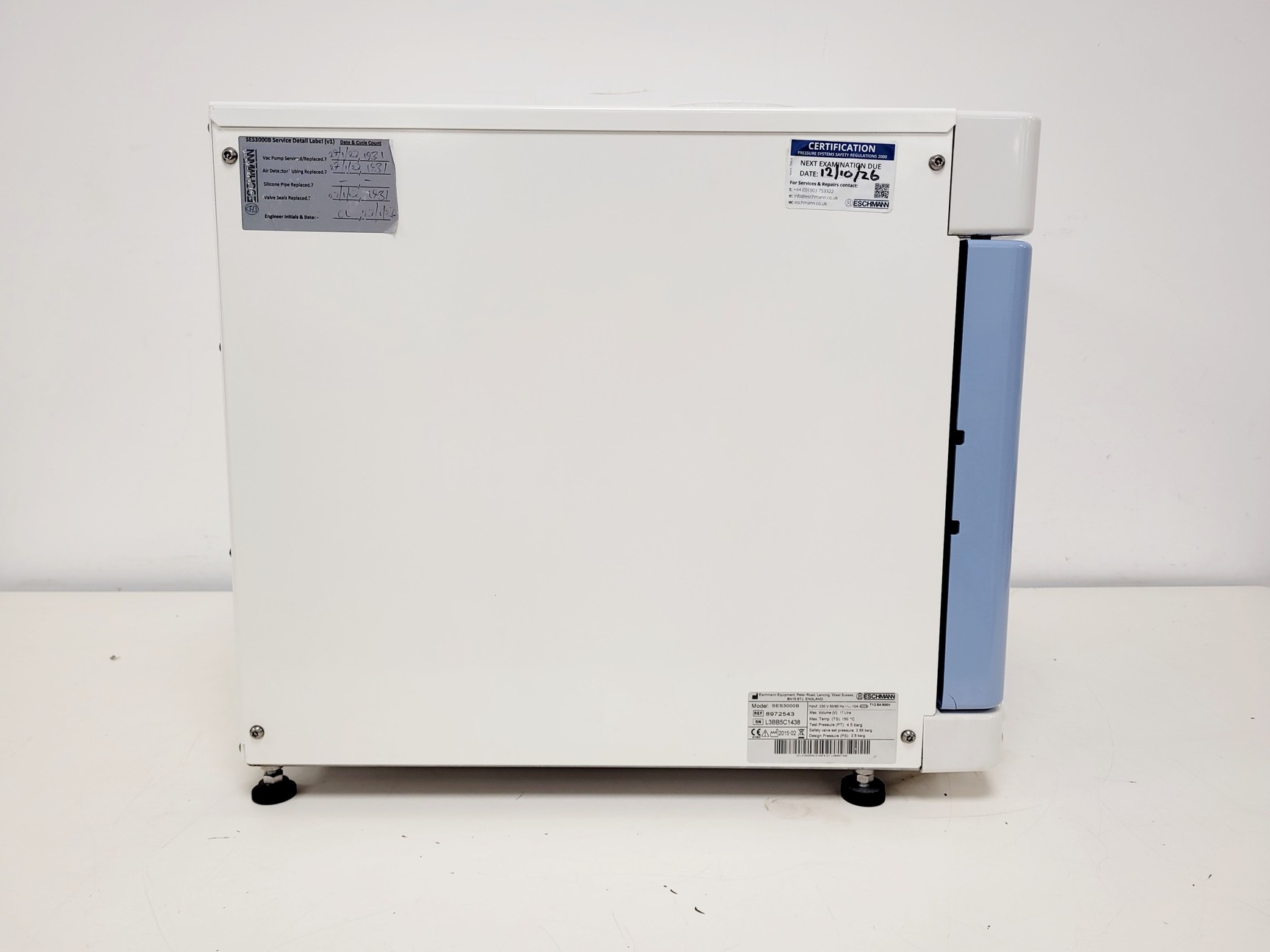 Image of Eschmann Little Sister SES 3000B Vacuum Autoclave Lab