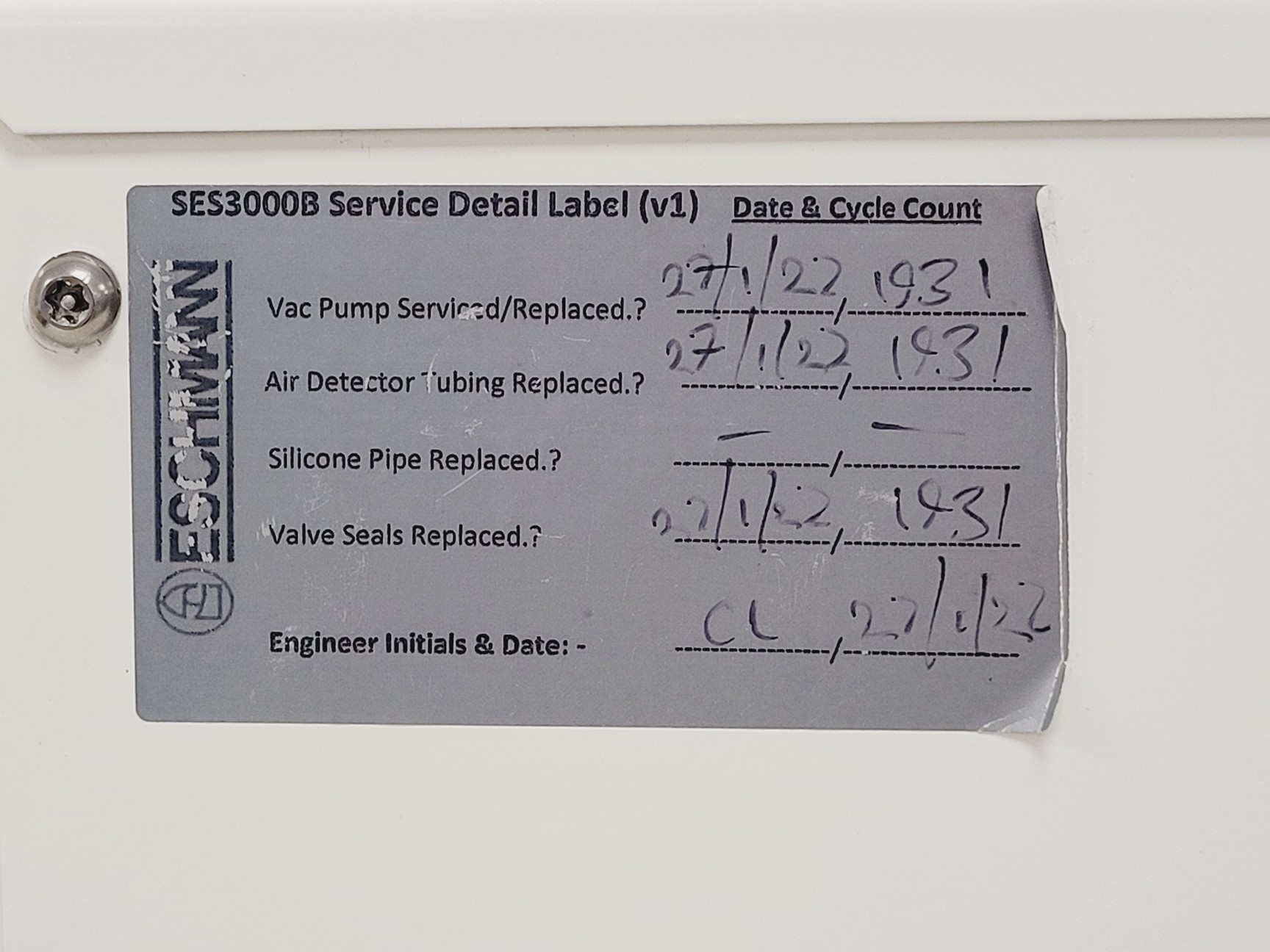 Image of Eschmann Little Sister SES 3000B Vacuum Autoclave Lab