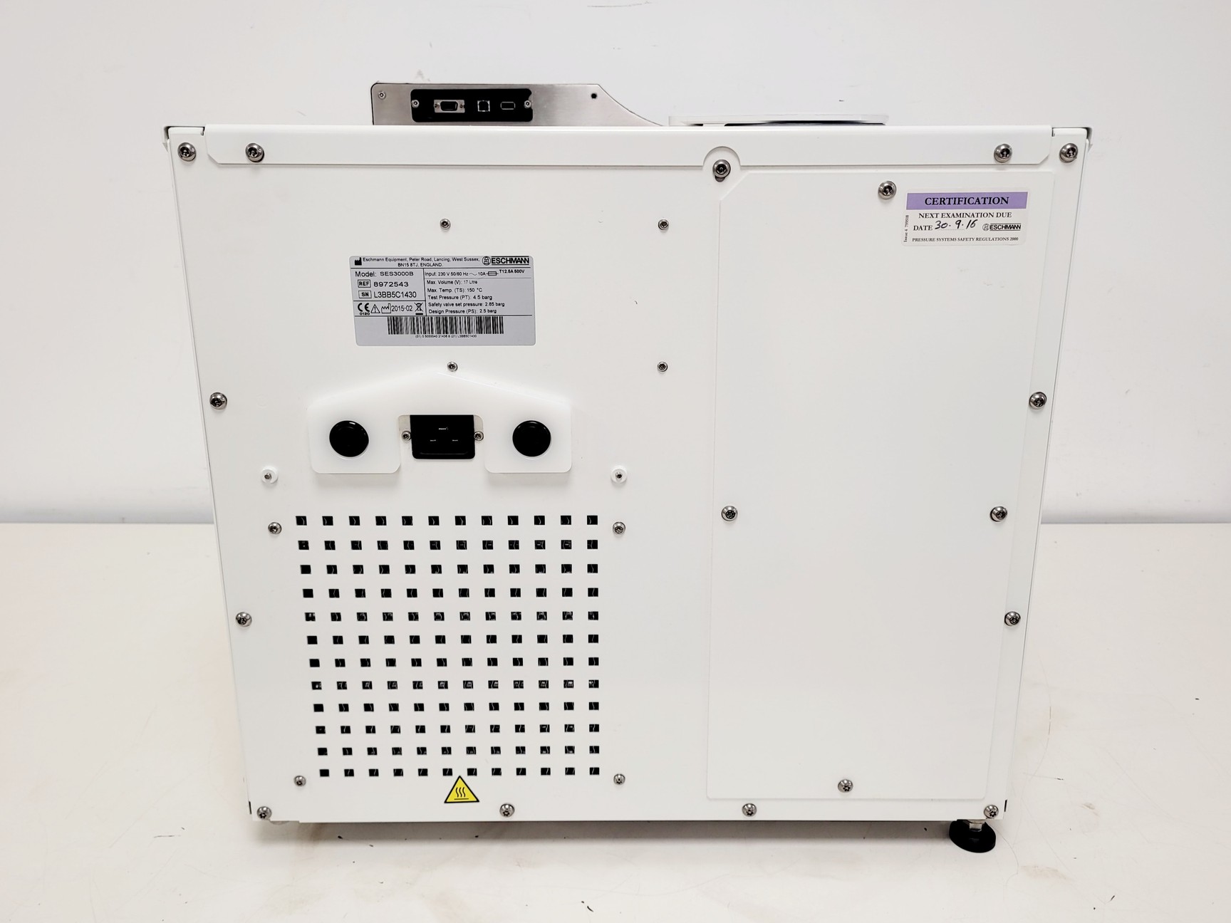 Image of Eschmann Little Sister SES 3000B Vacuum Autoclave Lab