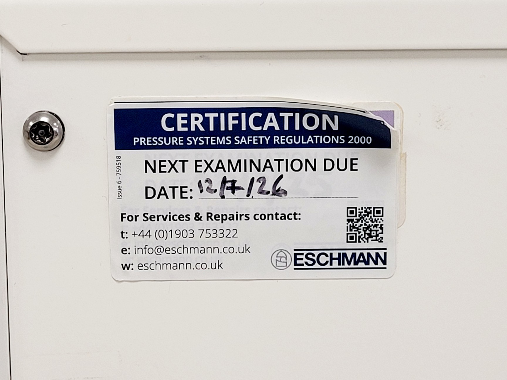 Image of Eschmann Little Sister SES 3000B Vacuum Autoclave Lab