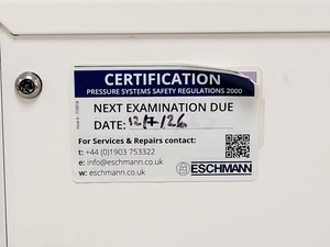 Thumbnail image of Eschmann Little Sister SES 3000B Vacuum Autoclave Lab