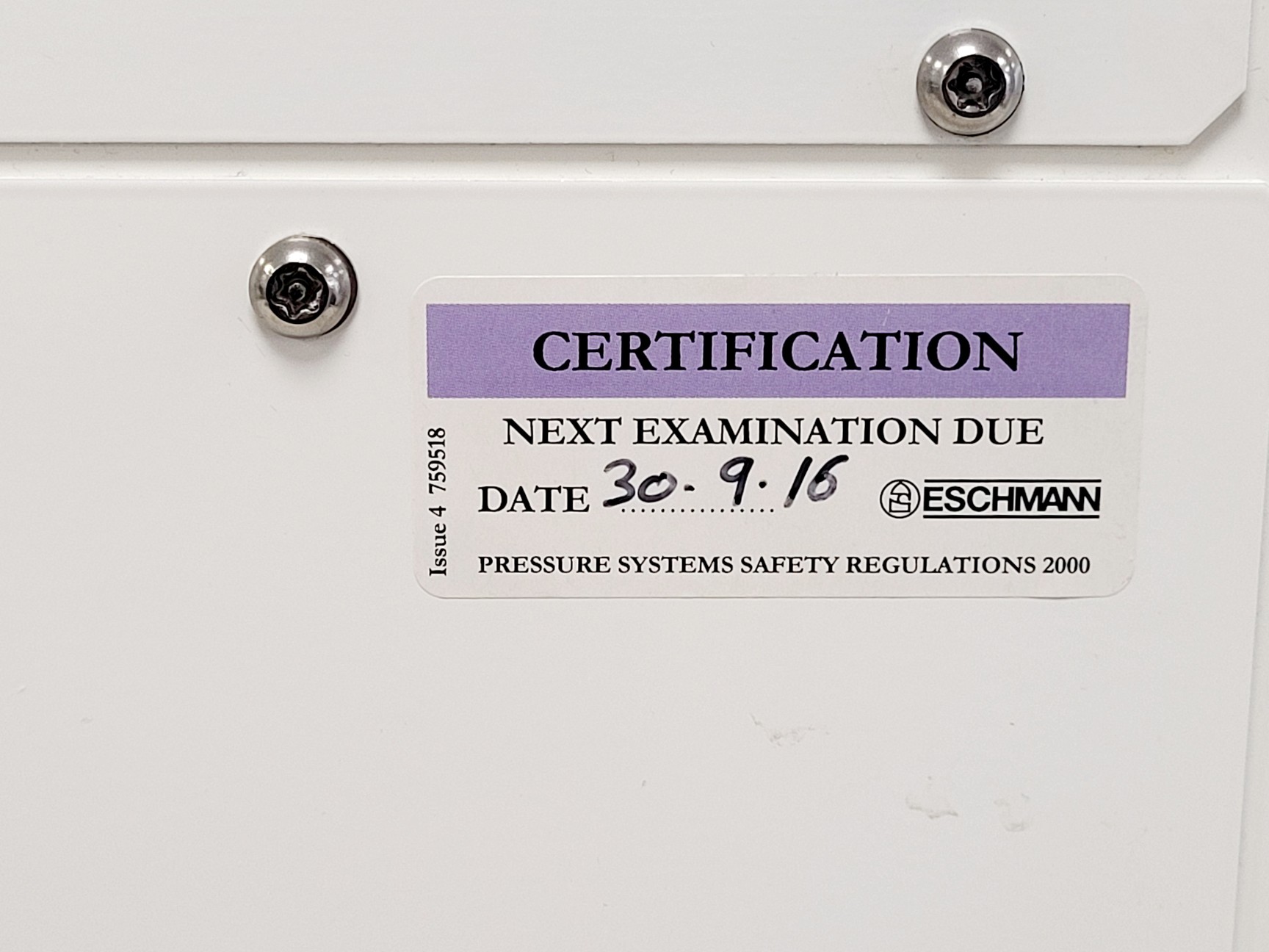 Image of Eschmann Little Sister SES 3000B Vacuum Autoclave Lab