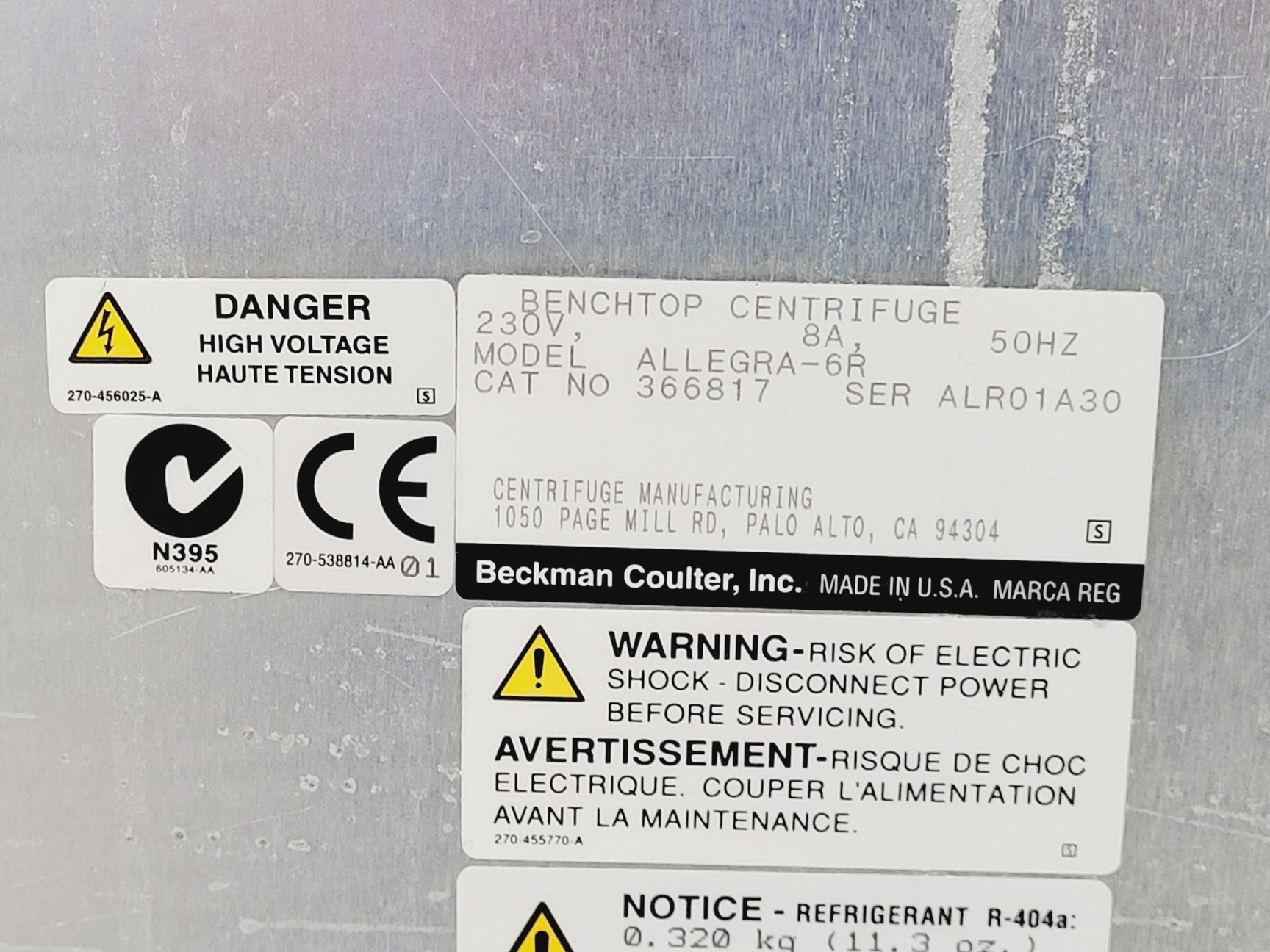 Image of Beckman Coulter Allegra 6R Centrifuge