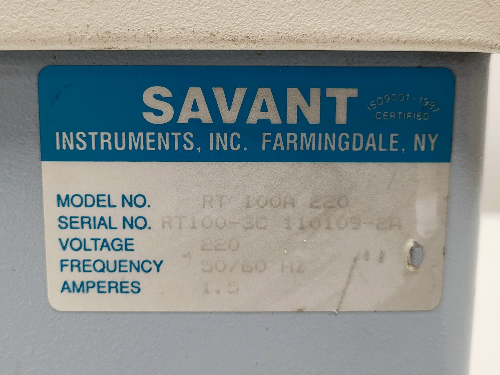 Image of Savant Speedvac Concentrator SVC100H w/RT 100 Refrigerated Condensation Trap