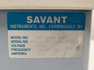 Thumbnail image of Savant Speedvac Concentrator SVC100H w/RT 100 Refrigerated Condensation Trap