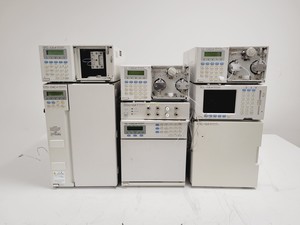 Image of Shimadzu HPLC System w/ LC-10AD Pump, SPD-10A UV Detector, CTO-10AC Oven & DGU-1