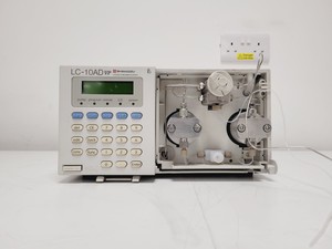 Thumbnail image of Shimadzu HPLC System w/ LC-10AD Pump, SPD-10A UV Detector, CTO-10AC Oven & DGU-1